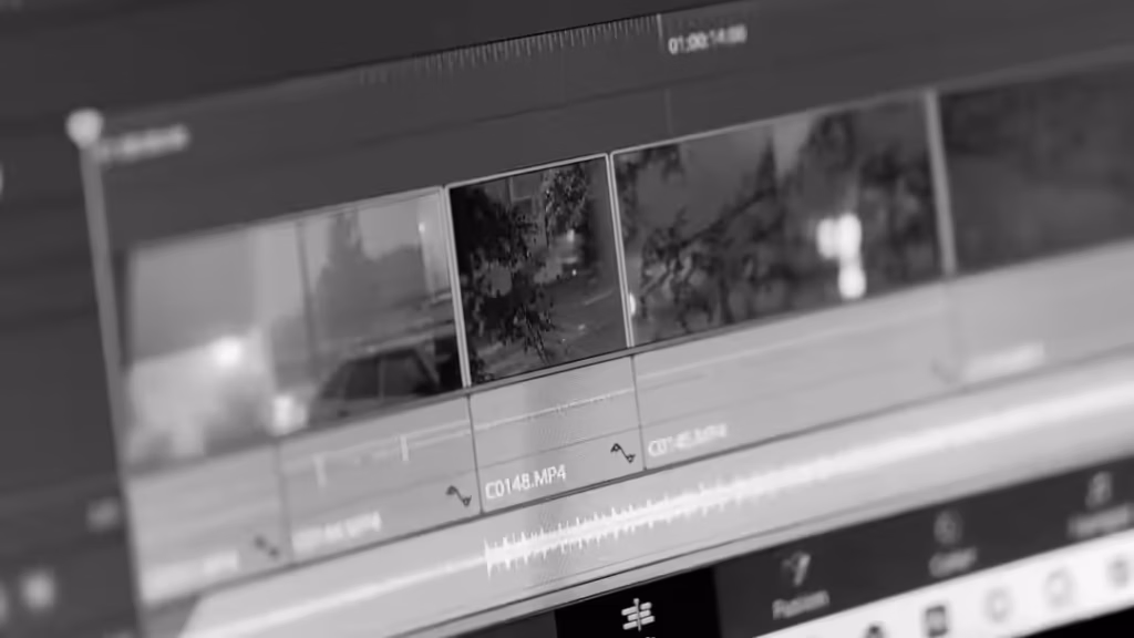 Videobearbeitungssoftware auf einem Bildschirm